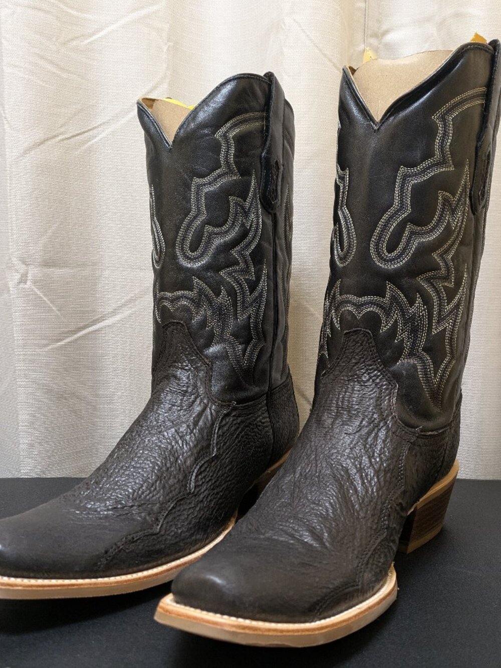 Men's Corral Boots A4420 Black Genuine Shark Leather Western Cowboy size 13